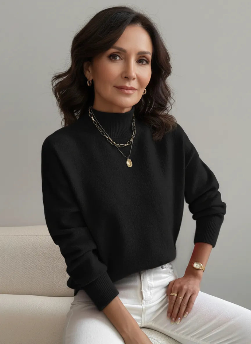 Chloe | Pull Col Roulé Élégant et Confortable