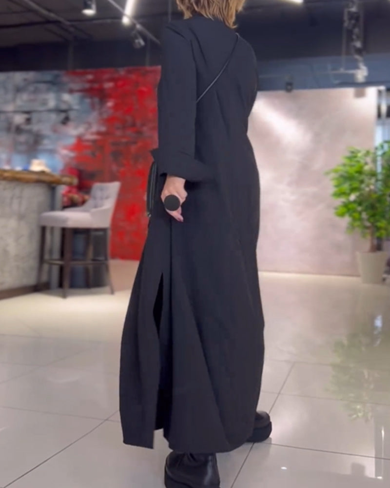 Evia | Robe longue ample avec fente
