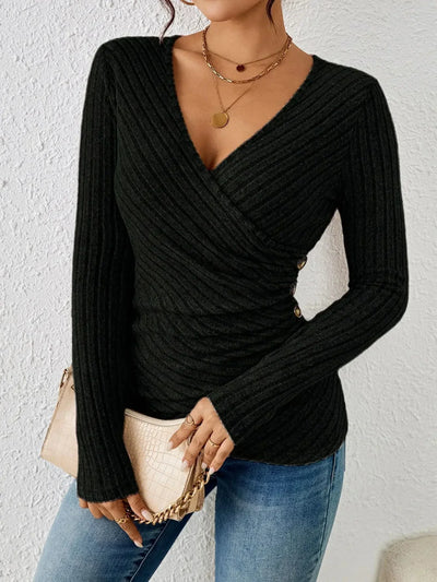 AURORA - Haut à manches longues avec effet ventre plat