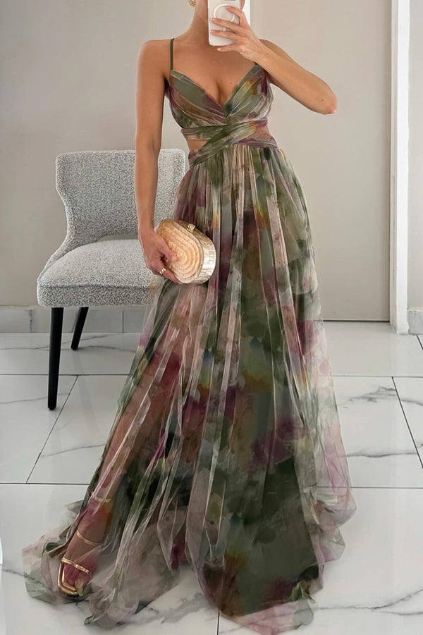 Frostine | Robe longue fleurie et romantique