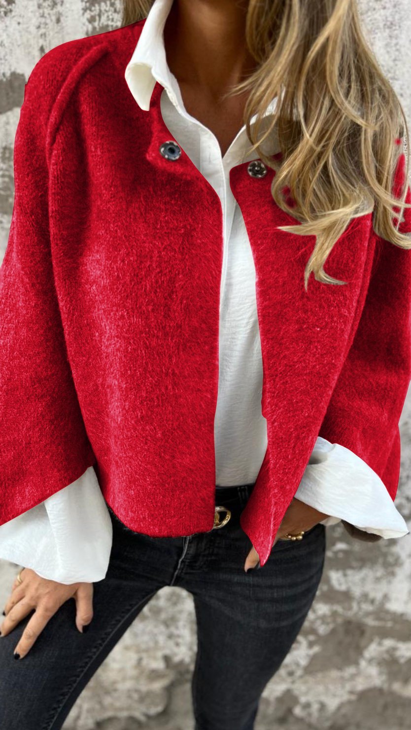 BEA | Manteau en laine femme à col rond et manches longues