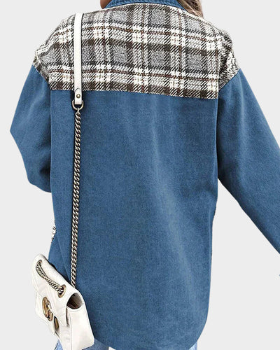 Skylar | Veste en Jean à Carreaux