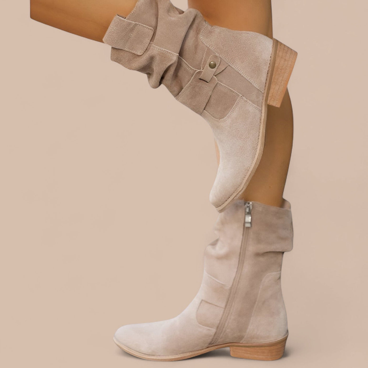 Ruth & Eleanor™ | Bottines en Suède Larges Rachel