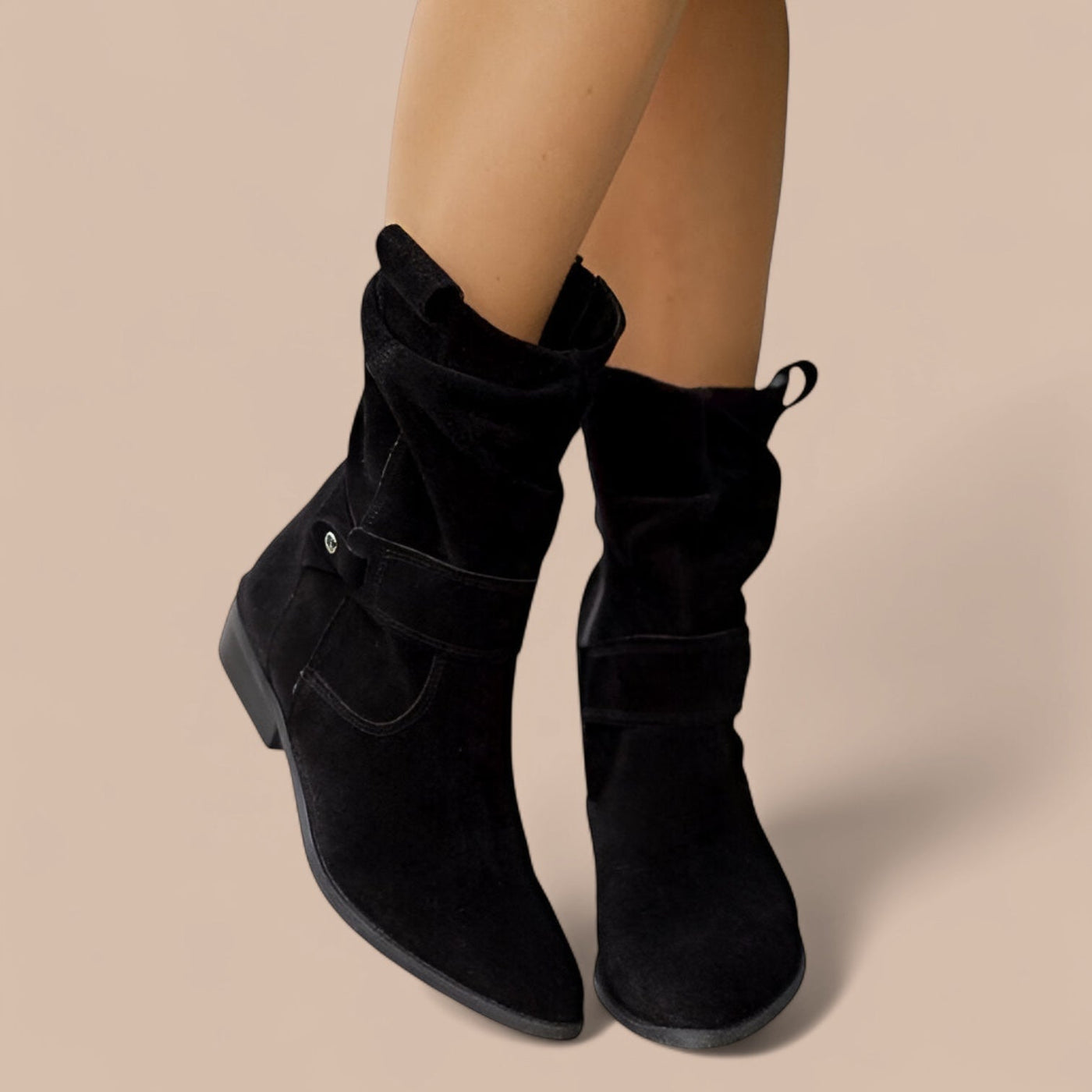 Ruth & Eleanor™ | Bottines en Suède Larges Rachel