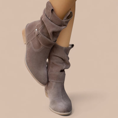 Ruth & Eleanor™ | Bottines en Suède Larges Rachel