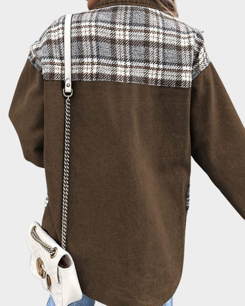 Skylar | Veste en Jean à Carreaux