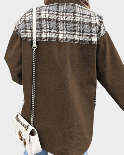 Skylar | Veste en Jean à Carreaux