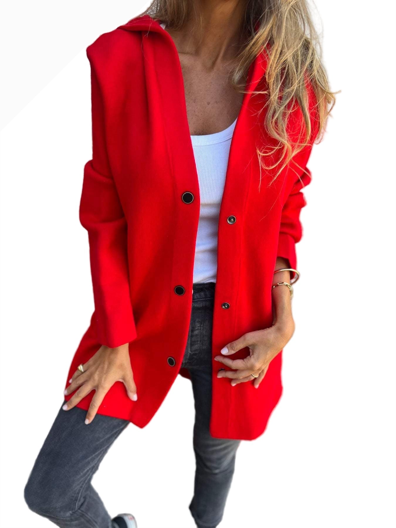 Appolinia | Cardigan avec Boutons et Capuche