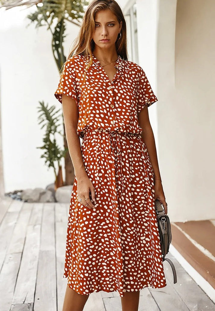 Edith | Robe à col en V
