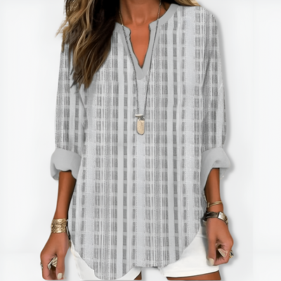 Annette™ | Col V Chic et Manches Longues