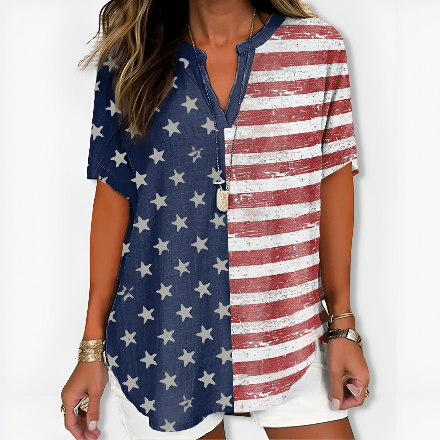 Annette™ | Col V Chic et Manches Longues