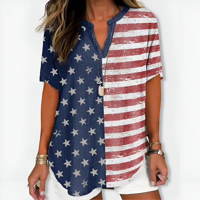 Annette™ | Col V Chic et Manches Longues