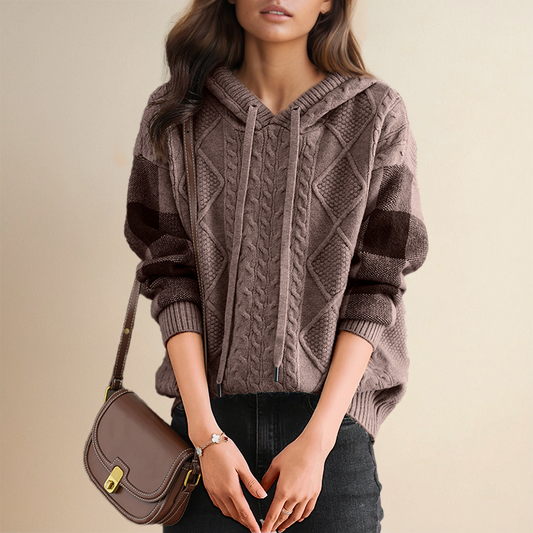 FABIOLA | PULL JACQUARD À CAPUCHE