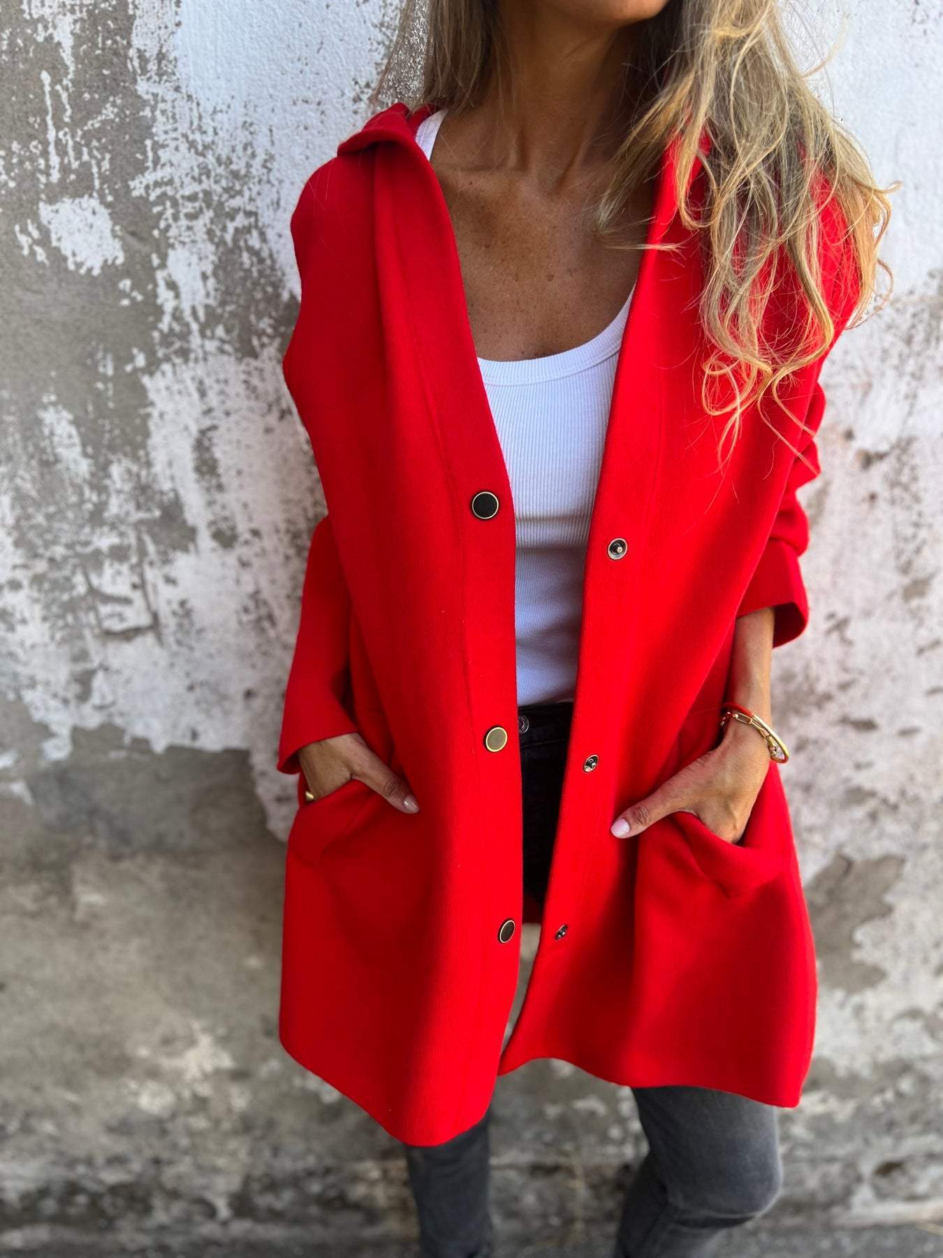 Appolinia | Cardigan avec Boutons et Capuche
