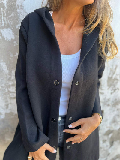 Appolinia | Cardigan avec Boutons et Capuche