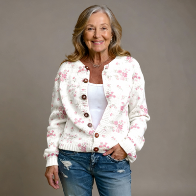 Stella | Cardigan Rose Pâle