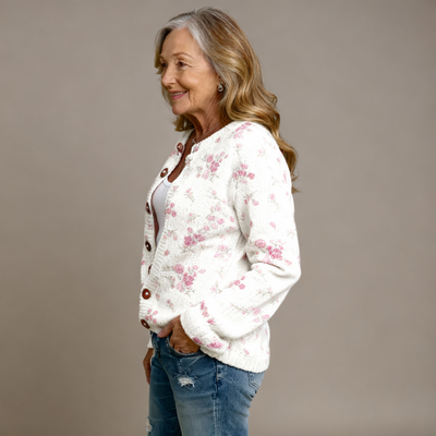 Stella | Cardigan Rose Pâle