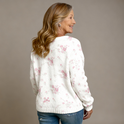 Stella | Cardigan Rose Pâle