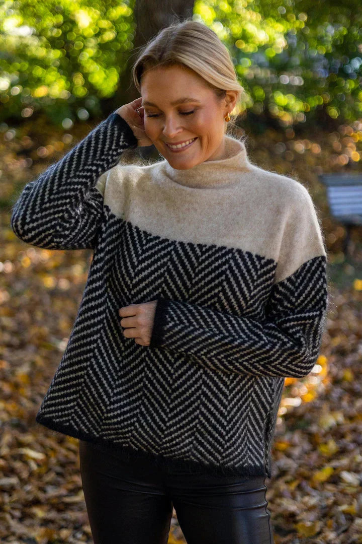 Daniela | Pull en coton à col montant