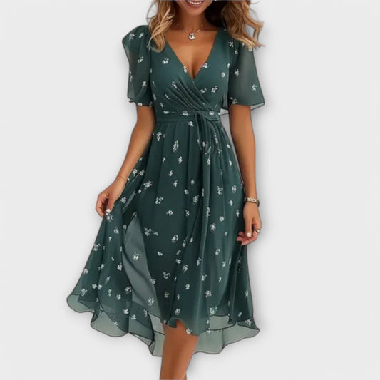 Ariane | Robe féminine à col en V