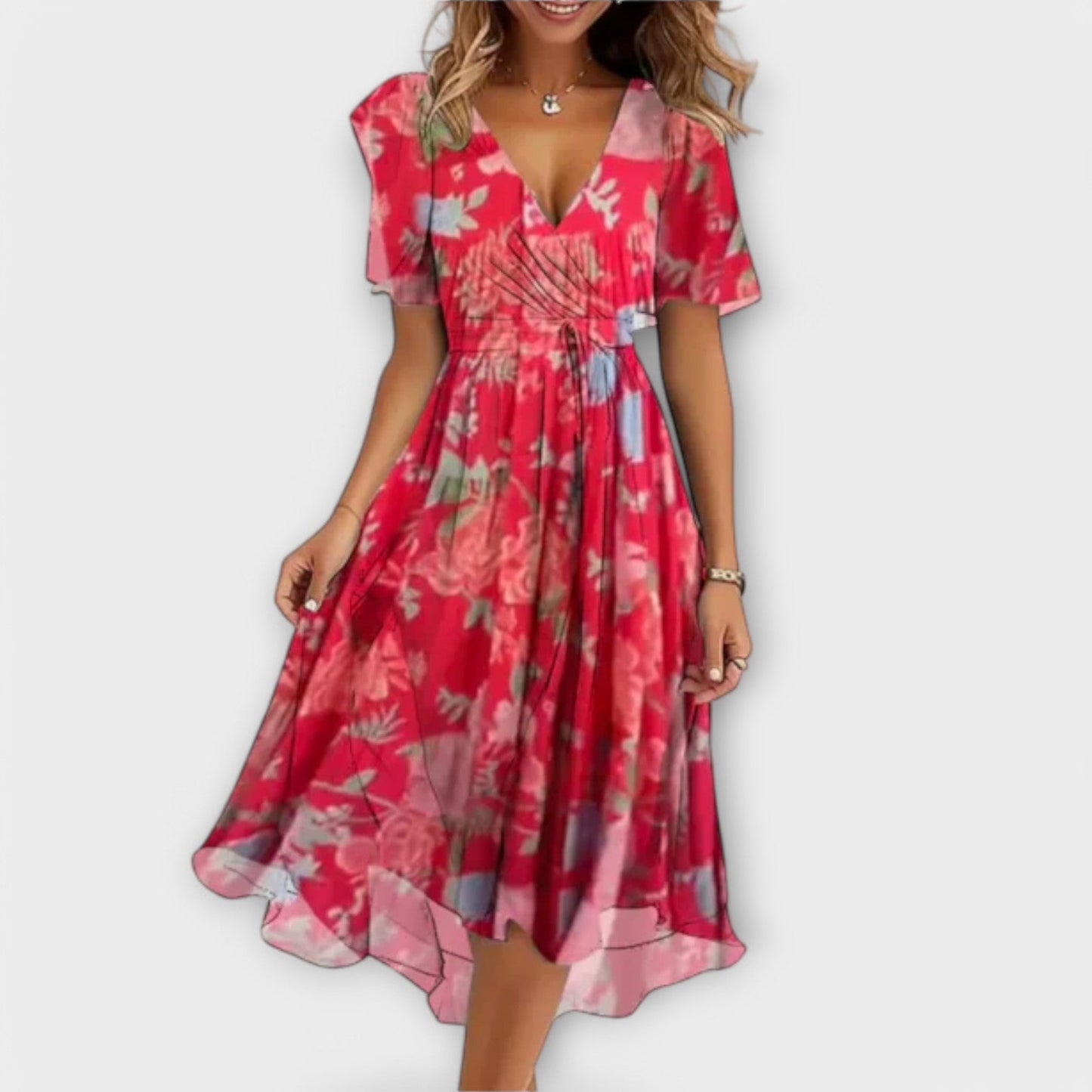 Ariane | Robe féminine à col en V