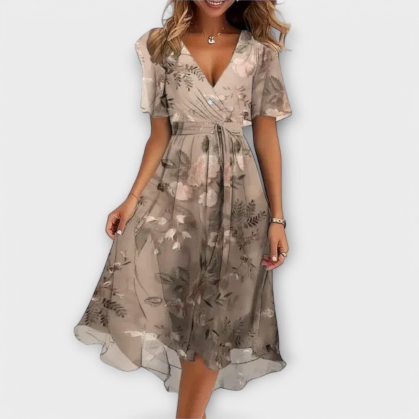 Ariane | Robe féminine à col en V