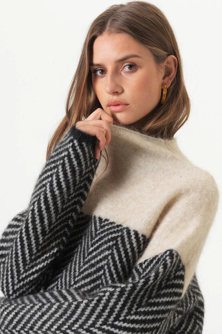 Daniela | Pull en coton à col montant