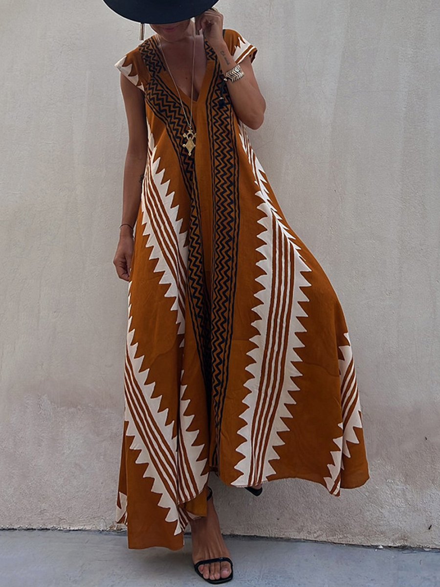 Boho | Robe sans manches à col en V