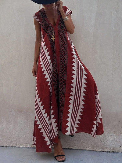 Boho | Robe sans manches à col en V