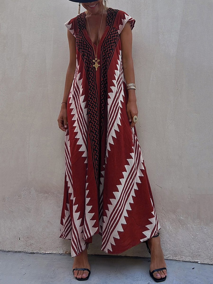 Boho | Robe sans manches à col en V