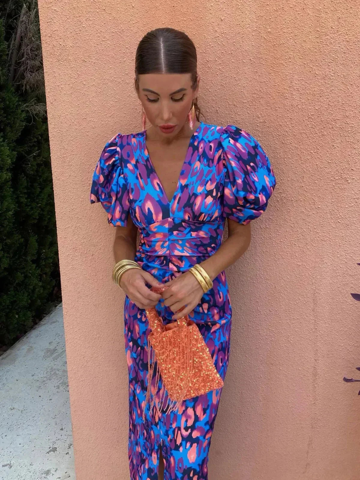 Giada | Robe midi colorée