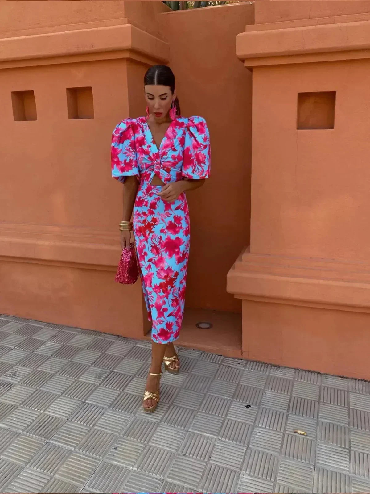 Giada | Robe midi colorée