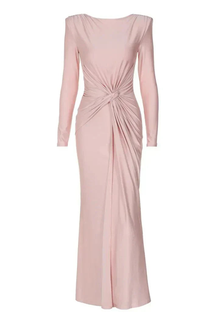 Michaela | Robe Maxi à Manches Longues et Twist Front