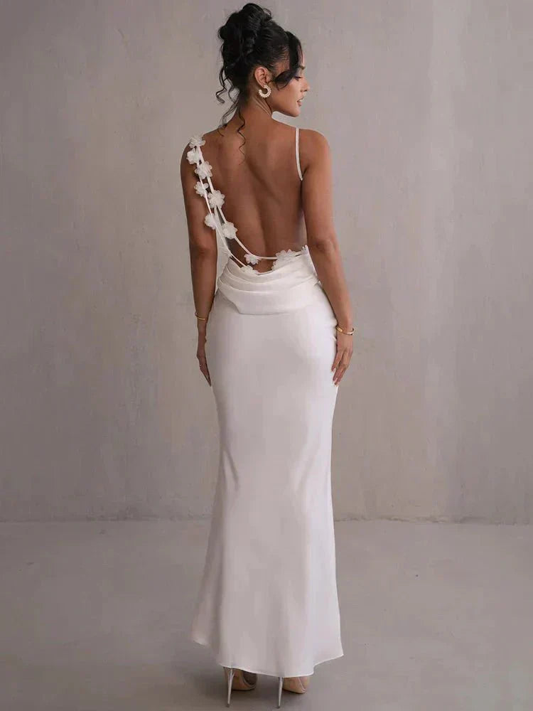 Nina | Robe de Soirée en Soie Luxueuse avec Volants