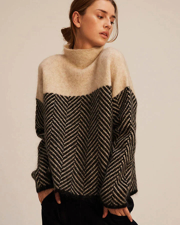 Daniela | Pull en coton à col montant