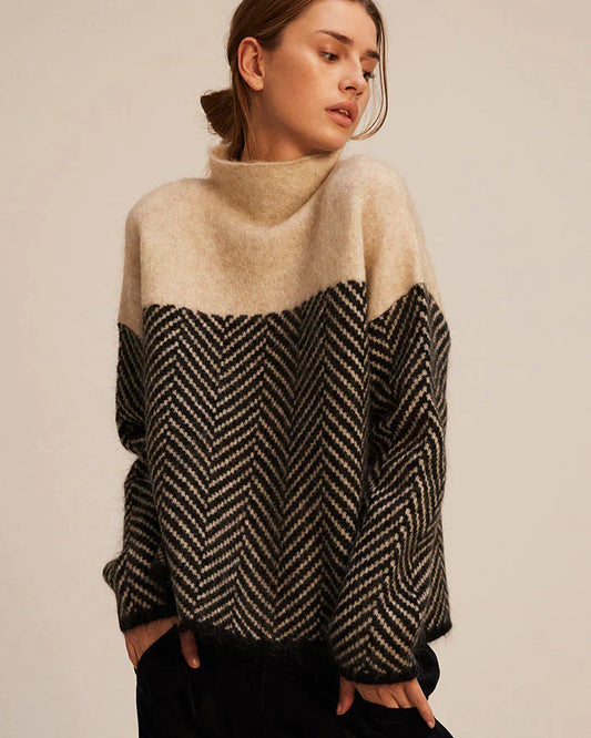 Daniela | Pull en coton à col montant