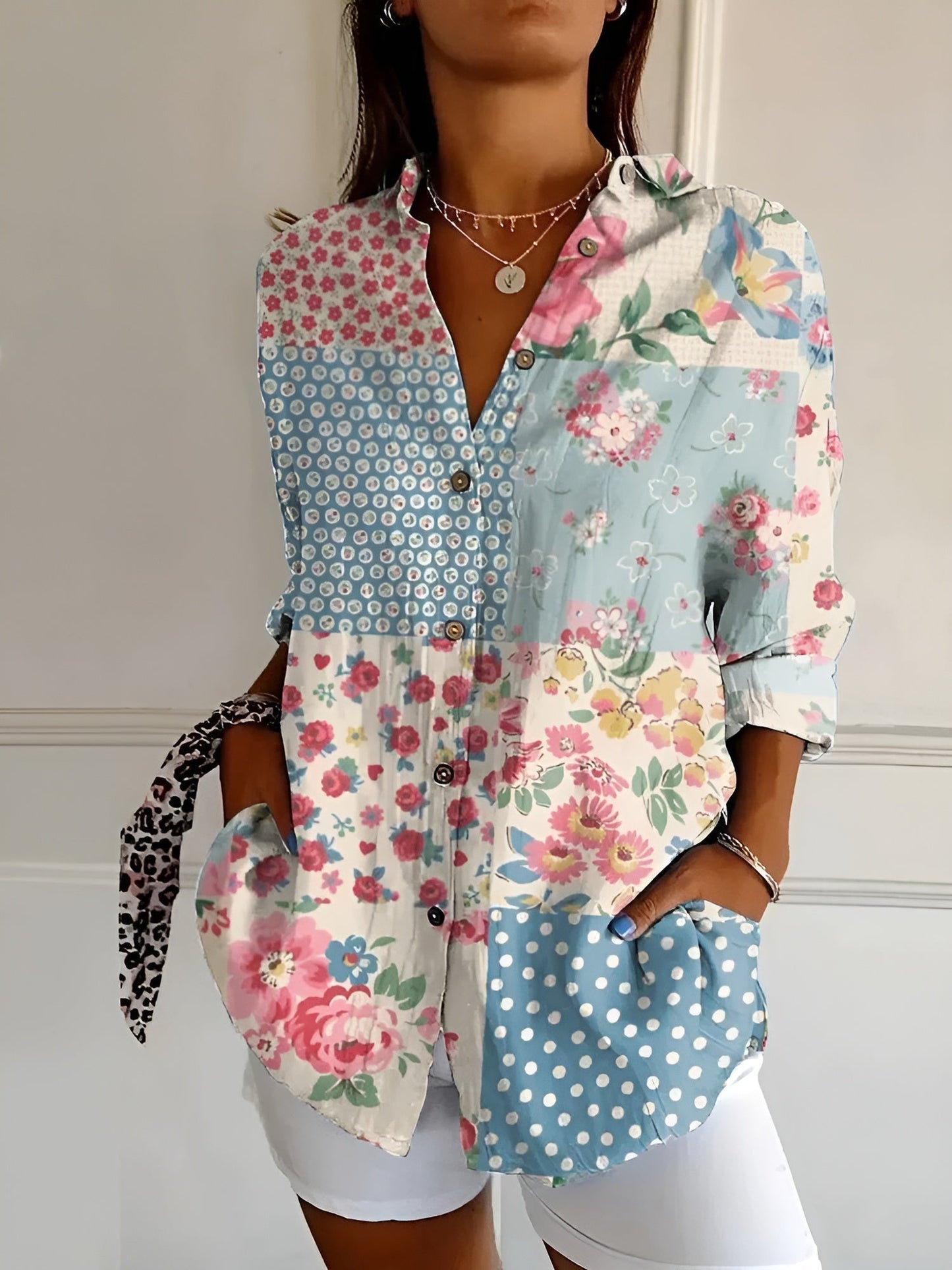 Roxane | Blouse florale en coton léger