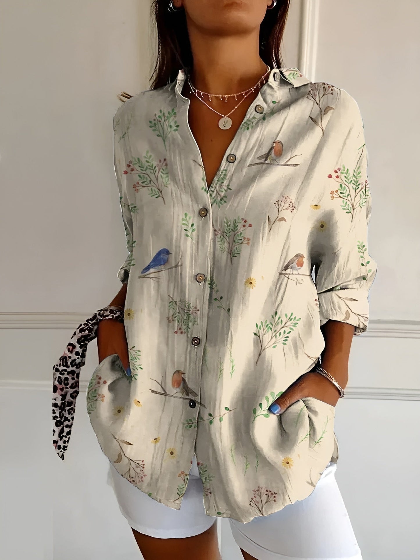 Roxane | Blouse florale en coton léger