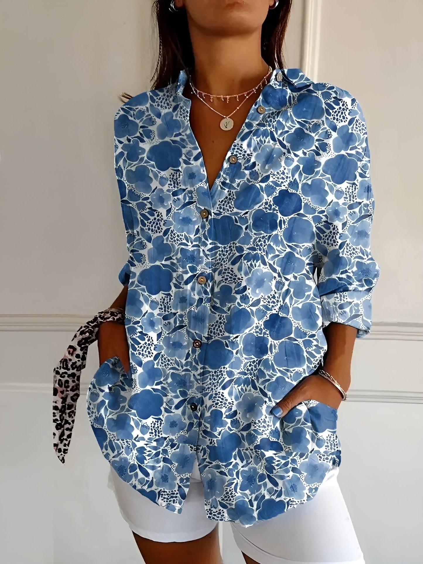 Roxane | Blouse florale en coton léger