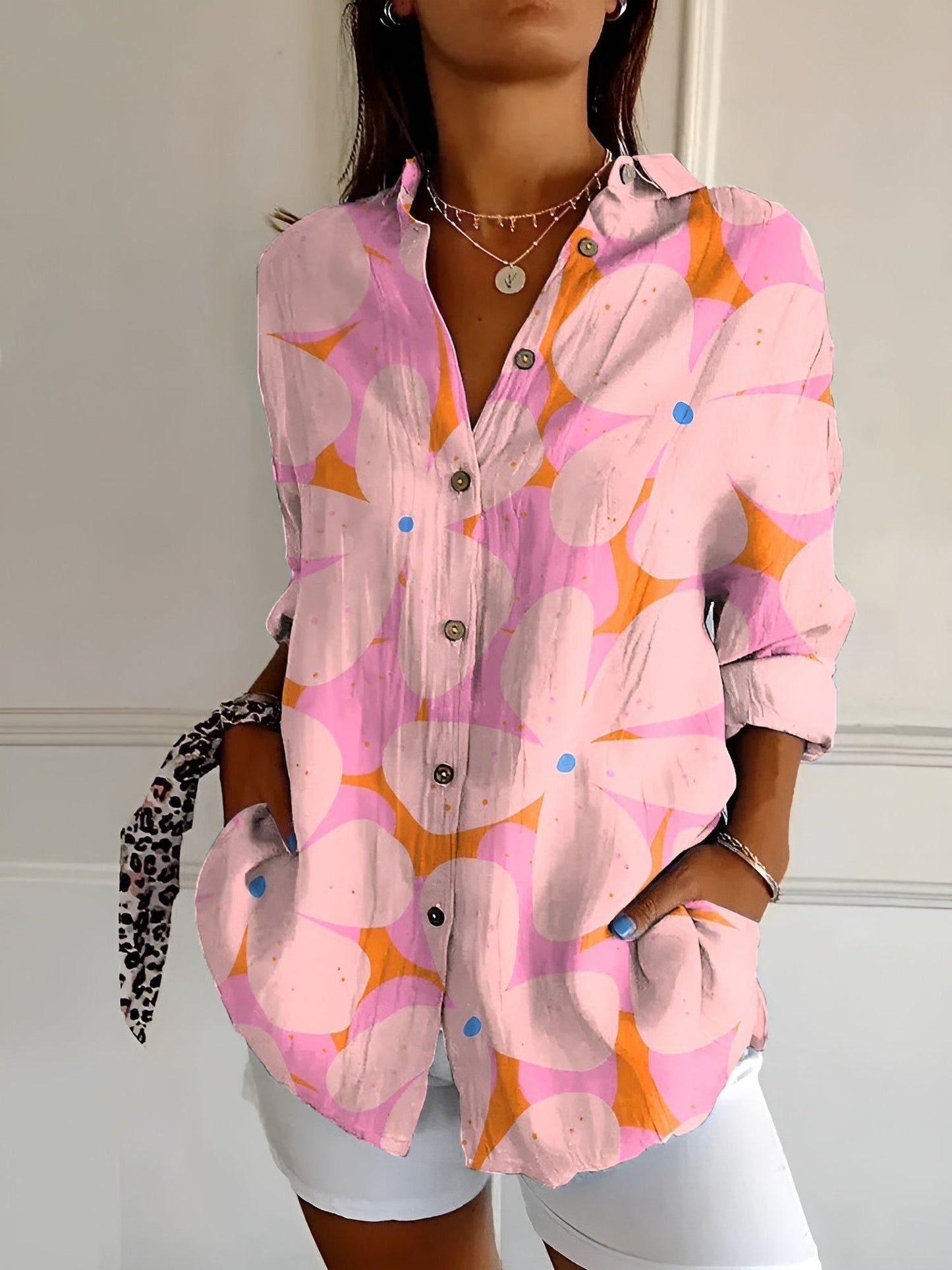 Roxane | Blouse florale en coton léger