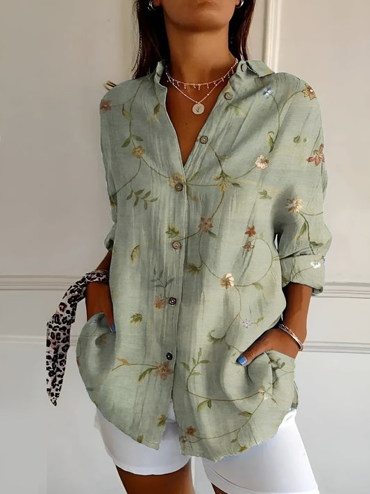 Roxane | Blouse florale en coton léger