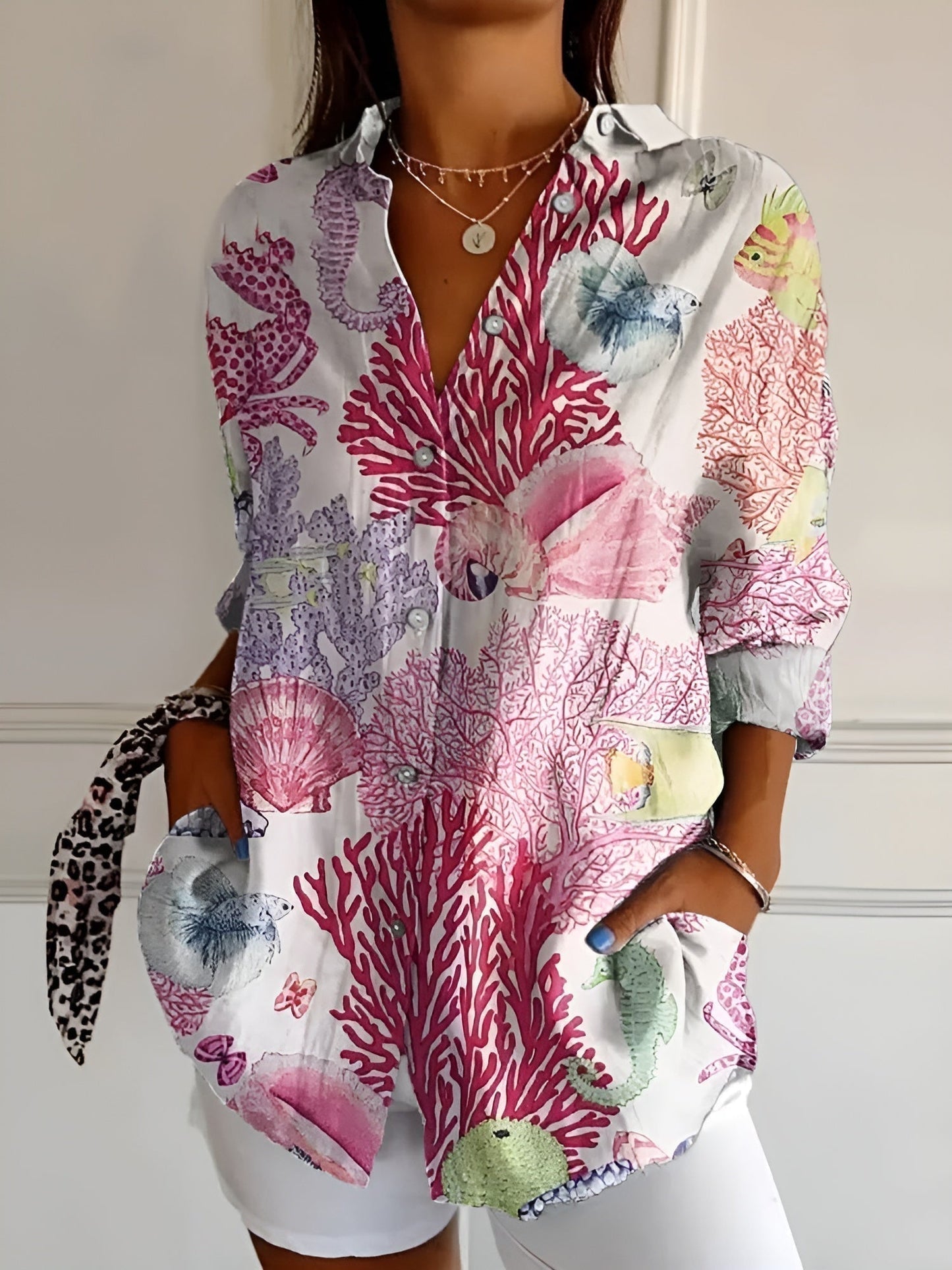 Roxane | Blouse florale en coton léger